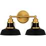 3_Quoizel Huxley 9" High Aged Brass 2-Light Wall Sconce more views