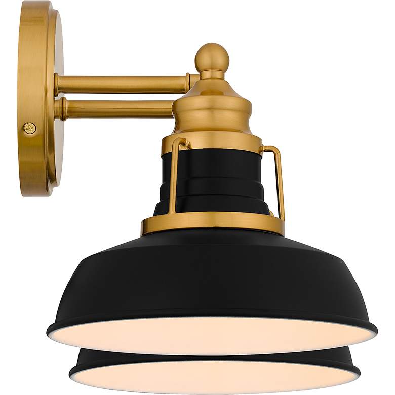 Image 4 Quoizel Huxley 9" High Aged Brass 2-Light Wall Sconce more views