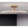 1_Quoizel Ibis 17 1/2" Wide Brushed Gold LED Ceiling Light