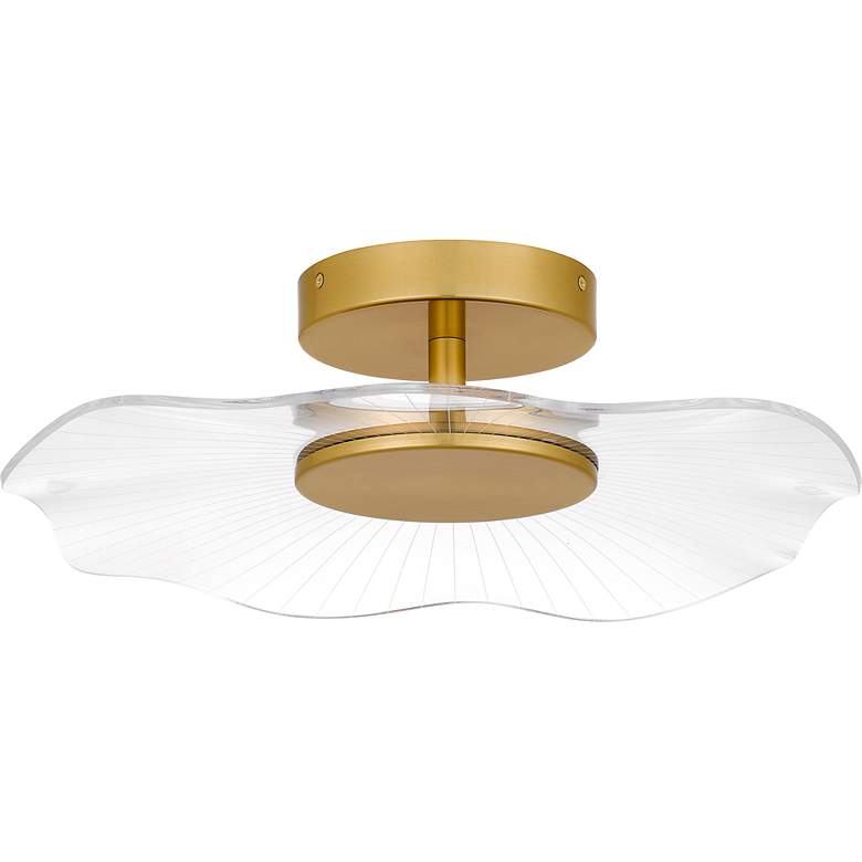 Image 3 Quoizel Ibis 17 1/2" Wide Brushed Gold LED Ceiling Light more views