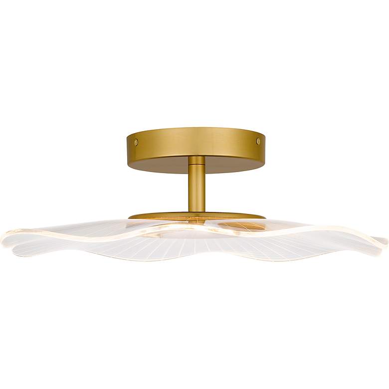 Image 4 Quoizel Ibis 17 1/2" Wide Brushed Gold LED Ceiling Light more views
