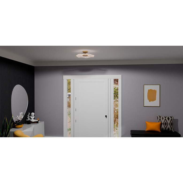 Image 6 Quoizel Ibis 17 1/2" Wide Brushed Gold LED Ceiling Light more views