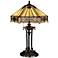 Quoizel Indus 23" Art Glass Tiffany-Style Table Lamp