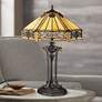 Quoizel Indus 23" Art Glass Tiffany-Style Table Lamp