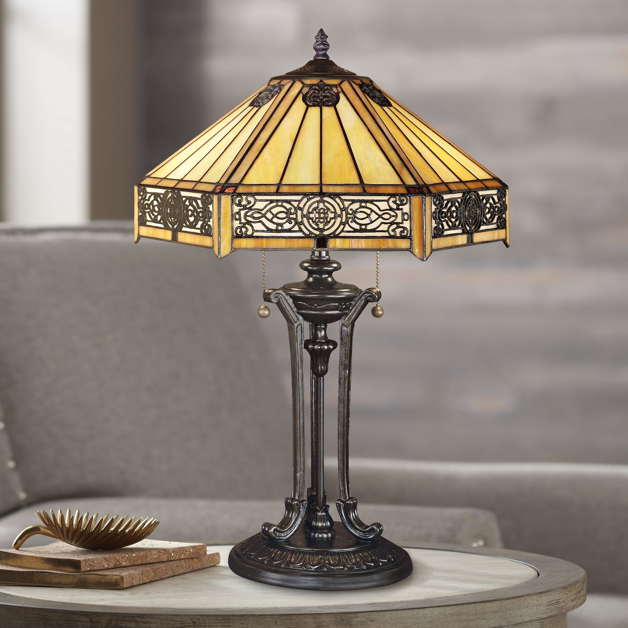 small globe table lamp