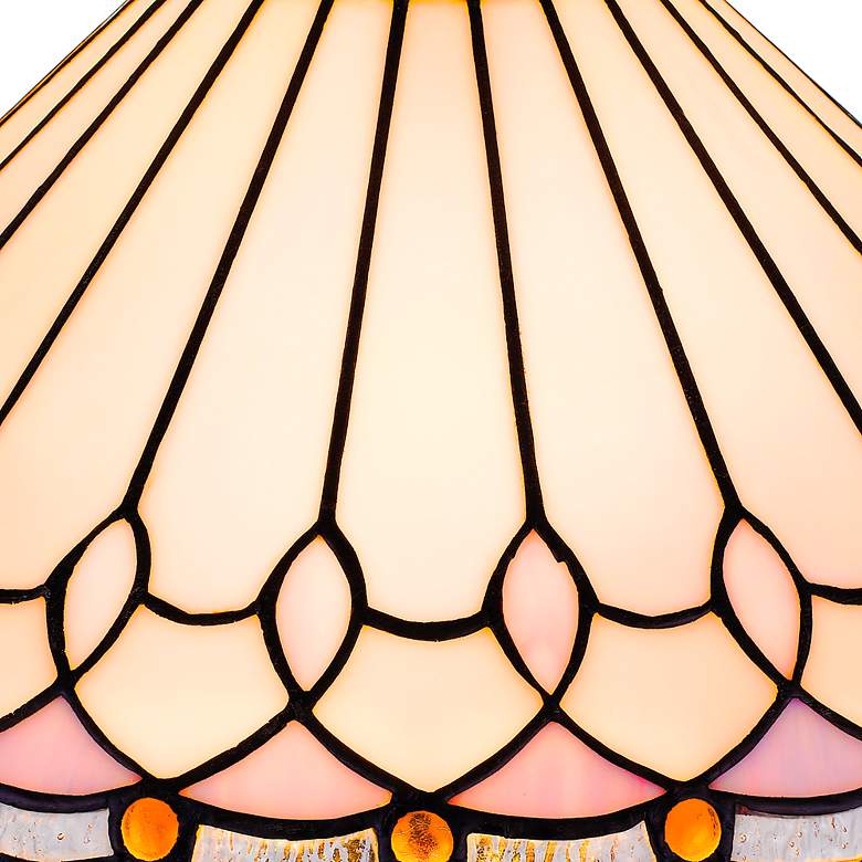 Image 5 Quoizel Inez Matte Black Tiffany Glass Table Lamp more views
