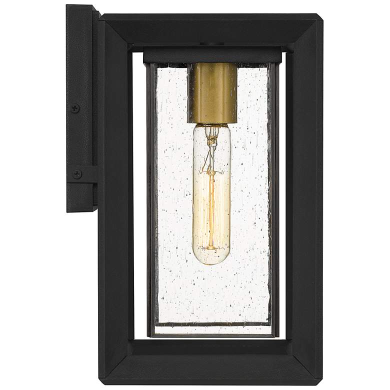 Quoizel Infinger 12&quot; High Earth Black Outdoor Wall Light more views
