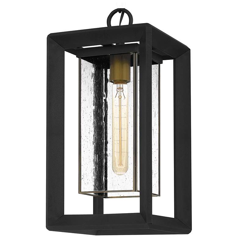 Quoizel Infinger 18&quot; High Earth Black Outdoor Hanging Light more views