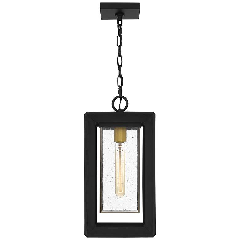Quoizel Infinger 18&quot; High Earth Black Outdoor Hanging Light more views