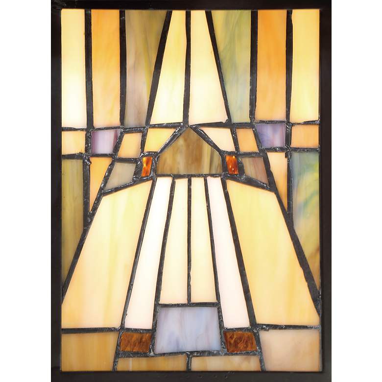 Image 5 Quoizel Inglenook 10 3/4" High Bronze Tiffany-Style Accent Lamp more views