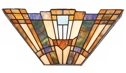 Quoizel Inglenook 16" Wide Tiffany-Style 2-Light Pocket Wall Sconce