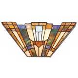 Quoizel Inglenook 16&quot; Wide Tiffany-Style Pocket Wall Sconce