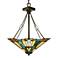 Quoizel Inglenook 17 1/2" Wide Tiffany-Style Glass Pendant Chandelier