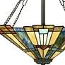 5_Quoizel Inglenook 17 1/2" Wide Tiffany-Style Glass Pendant Chandelier more views