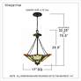 6_Quoizel Inglenook 17 1/2" Wide Tiffany-Style Glass Pendant Chandelier more views