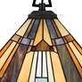 4_Quoizel Inglenook 17" Tiffany-Style Art Glass Pull-Chain Pendant Light more views