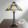 Quoizel Inglenook 25" Glass Arts and Crafts Tiffany-Style Table Lamp