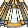 3_Quoizel Inglenook 8" Wide Mission Tiffany Style Art Glass Mini Pendant more views