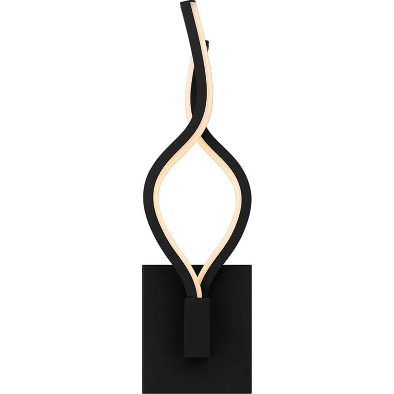 Image 6 Quoizel Isadora 15 3/4" High Matte Black LED Wall Sconce more views