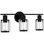 2_Quoizel Isla 20 3/4" Wide Matte Black 3-Light Bath Light more views