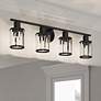1_Quoizel Isla 29" Wide Matte Black 4-Light Vanity Bath Light