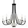 Quoizel Jada 27" Wide Matte Black 5-Light Chandelier