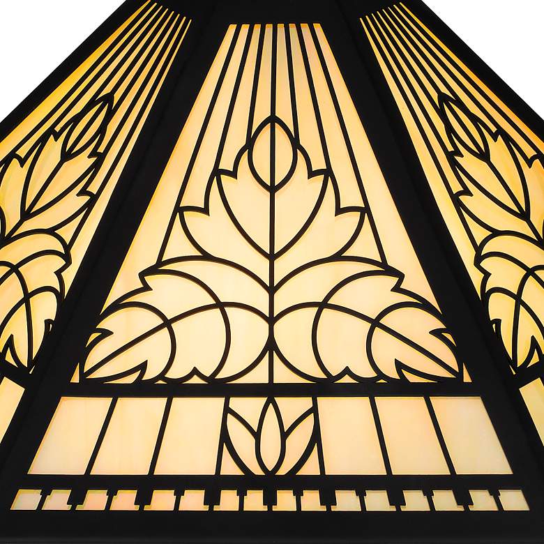 Image 7 Quoizel James Matte Black and Tiffany Glass Accent Table Lamp more views