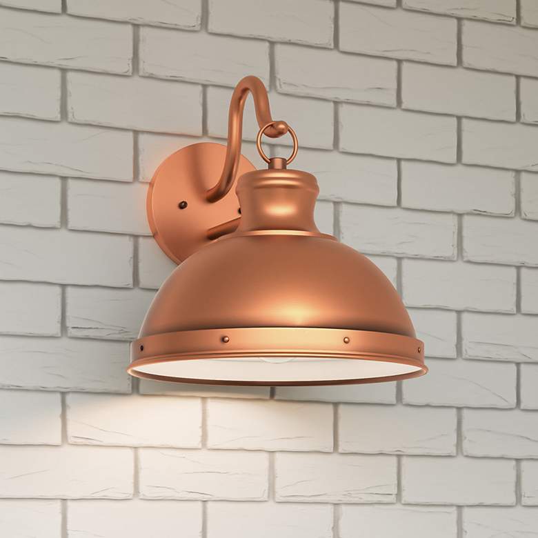 Image 1 Quoizel Jameson 14" High Aged Copper Outdoor Wall Light