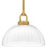 Quoizel Jansen 12"W Brushed Gold Mini Pendant w/ Glass Shade