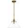 Quoizel Jessup 14" Wide Brass and White Cone Pendant
