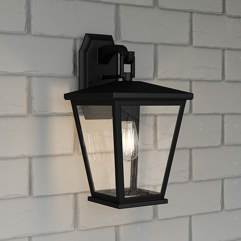 Image 1 Quoizel Joffrey 16" High Matte Black Outdoor Wall Light