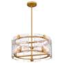 4_Quoizel Jolie 21" Wide Light Gold 6-Light Pendant more views