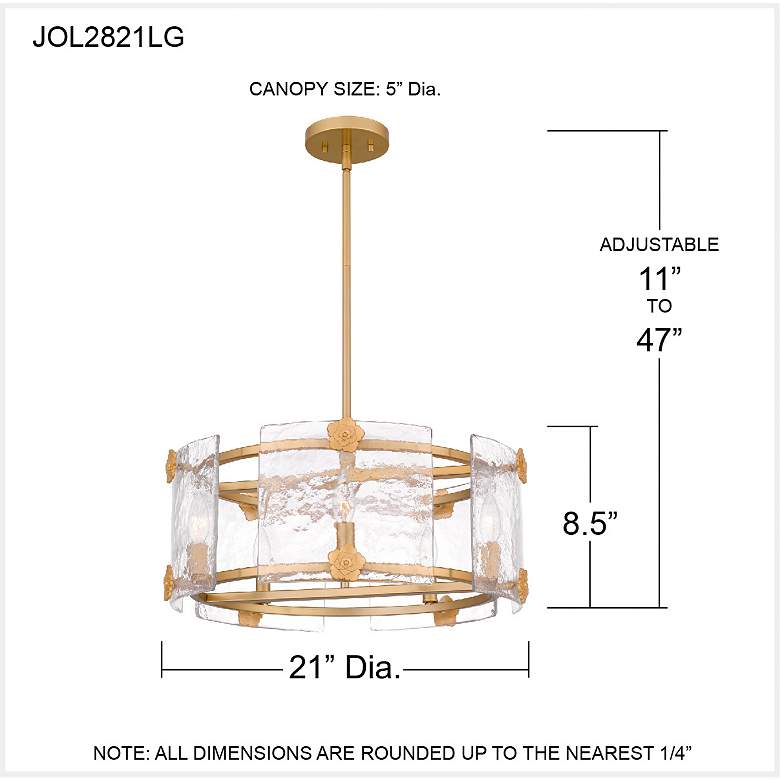Image 7 Quoizel Jolie 21" Wide Light Gold 6-Light Pendant more views