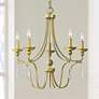 Quoizel Joules 25" Wide Aged Brass 5-Light Chandelier