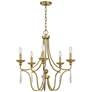 Quoizel Joules 25" Wide Aged Brass 5-Light Chandelier