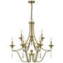 Quoizel Joules 32" Wide Aged Brass 9-Light Chandelier