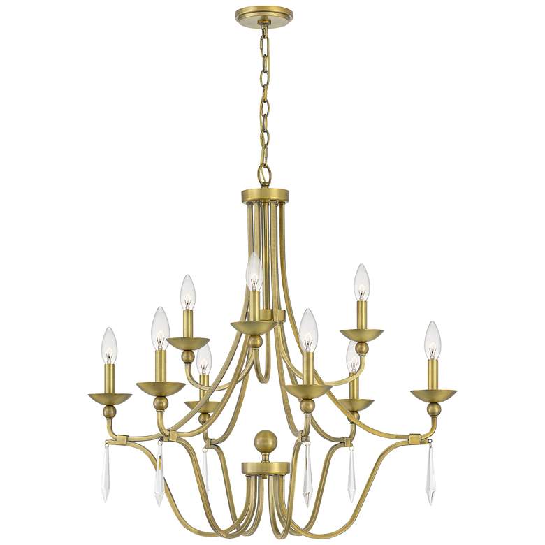 Image 4 Quoizel Joules 32" Wide Aged Brass 9-Light Chandelier more views