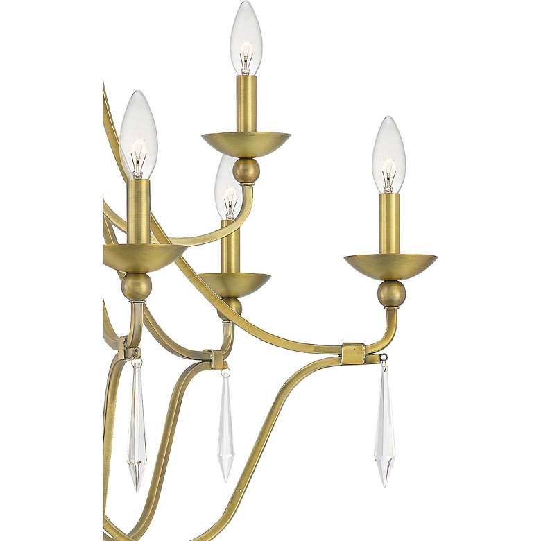 Image 5 Quoizel Joules 32" Wide Aged Brass 9-Light Chandelier more views