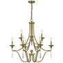 2_Quoizel Joules 32" Wide Aged Brass 9-Light Tiered Chandelier