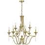 4_Quoizel Joules 32" Wide Aged Brass 9-Light Tiered Chandelier more views