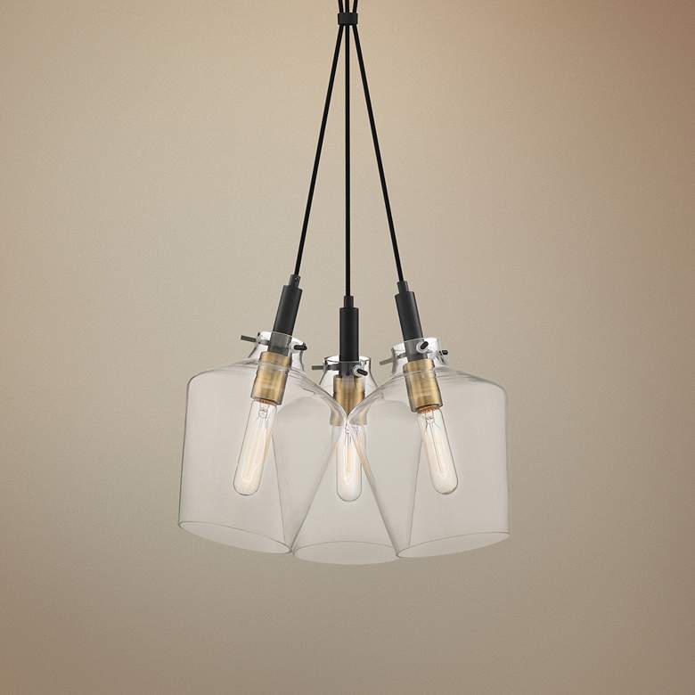 Image 1 Quoizel June 16" Wide Earth Black Multi Light Pendant