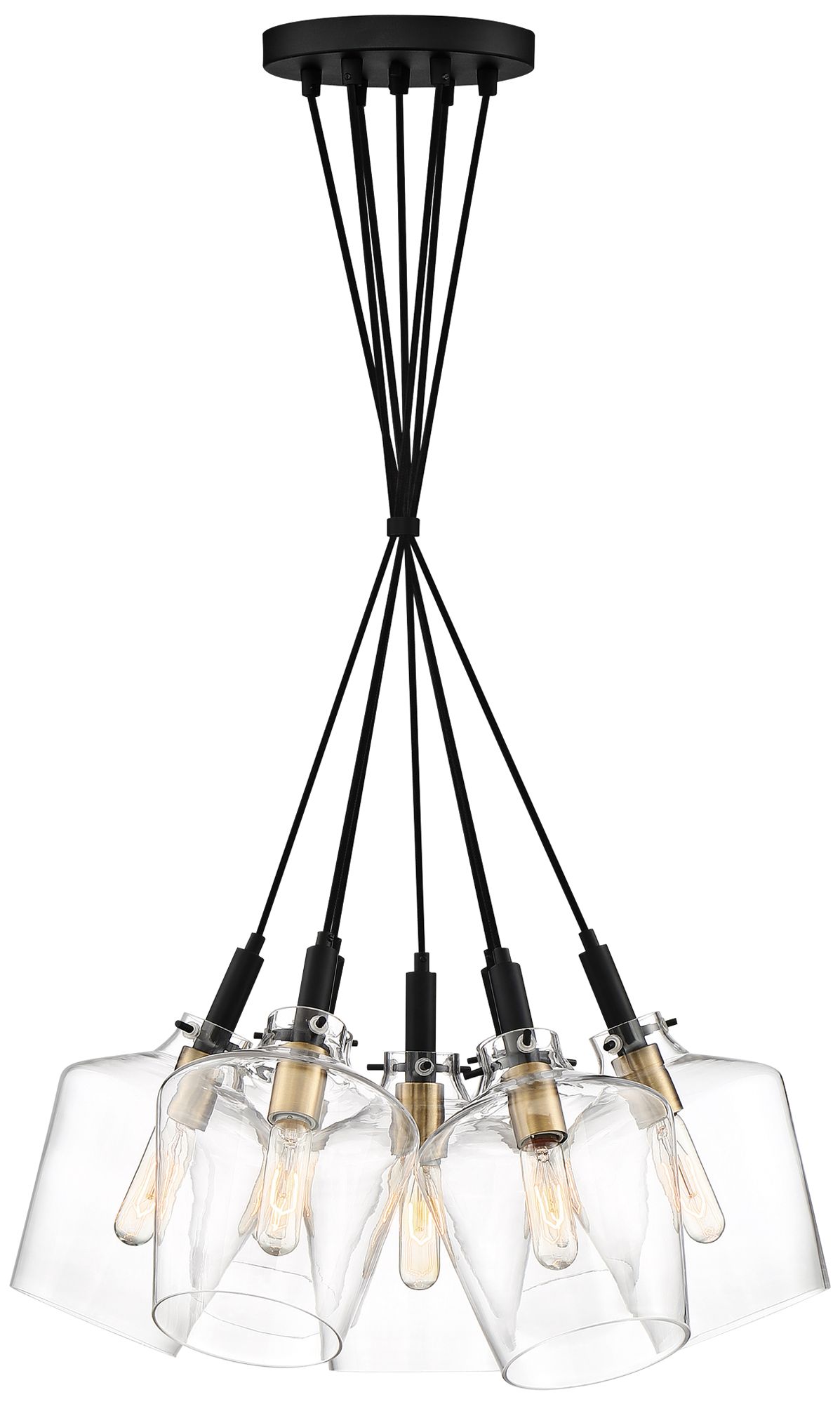 black multi light pendant