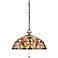 Quoizel Kami 20" Wide Tiffany-Style Art Glass Dome Pendant Light