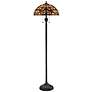 Quoizel Kami 62" Tiffany-Style Art Glass Floor Lamp