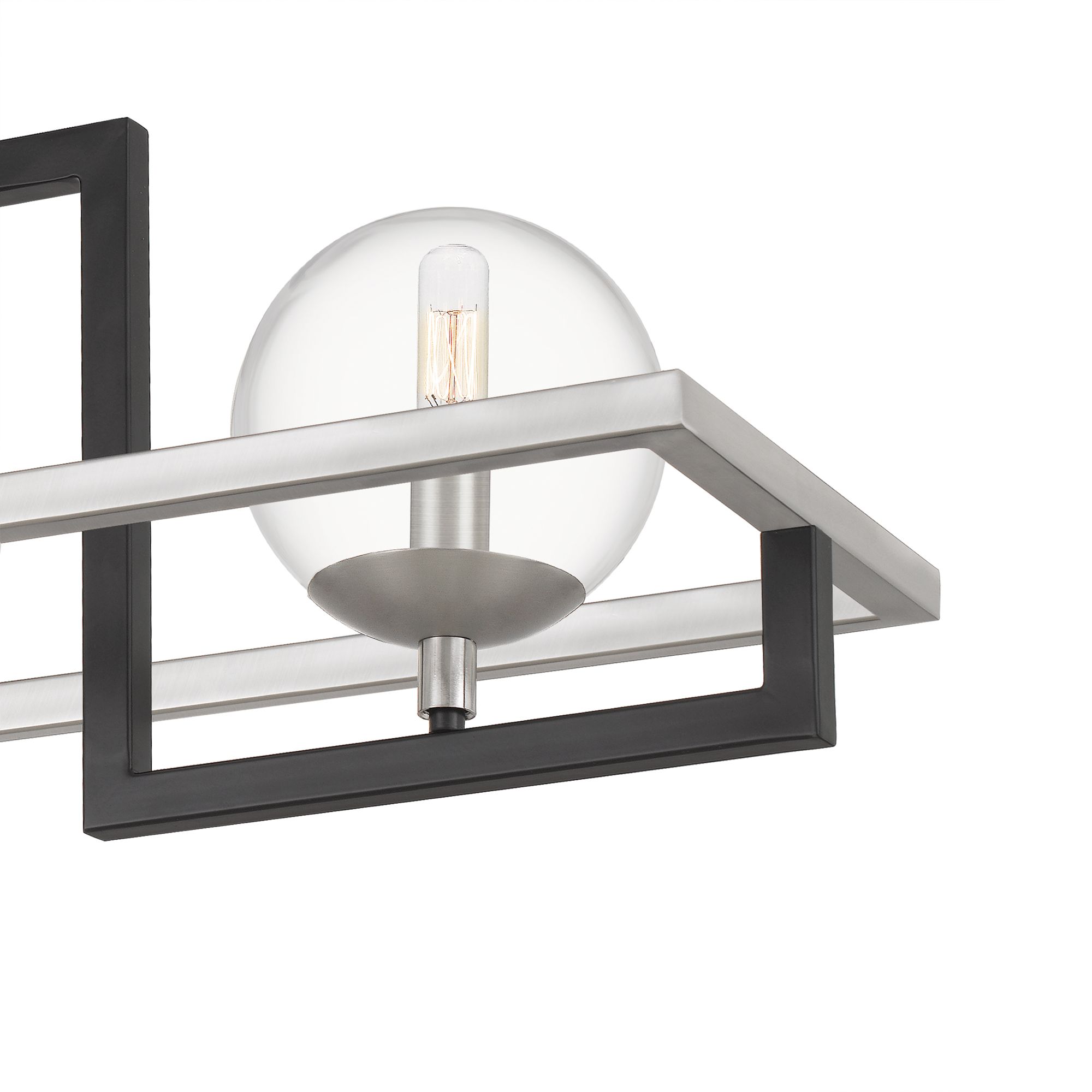Image 6 Quoizel Kane 40" Wide Black and Globe Glass Linear Modern Pendant more views