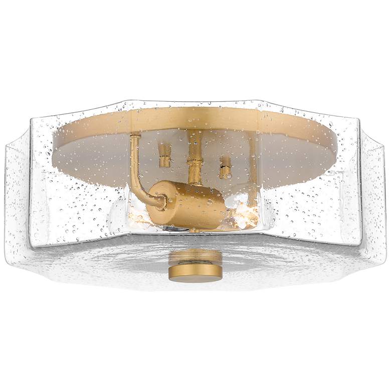 Image 1 Quoizel Kaplan 14" Wide Aged Brass 2-Light Ceiling Light