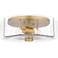 Quoizel Kaplan 14" Wide Aged Brass 2-Light Ceiling Light