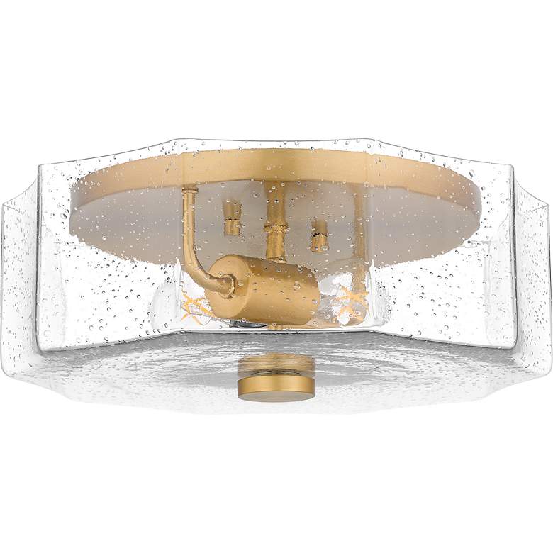 Image 2 Quoizel Kaplan 14" Wide Aged Brass 2-Light Ceiling Light more views