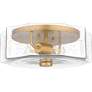 2_Quoizel Kaplan 14" Wide Aged Brass 2-Light Ceiling Light more views
