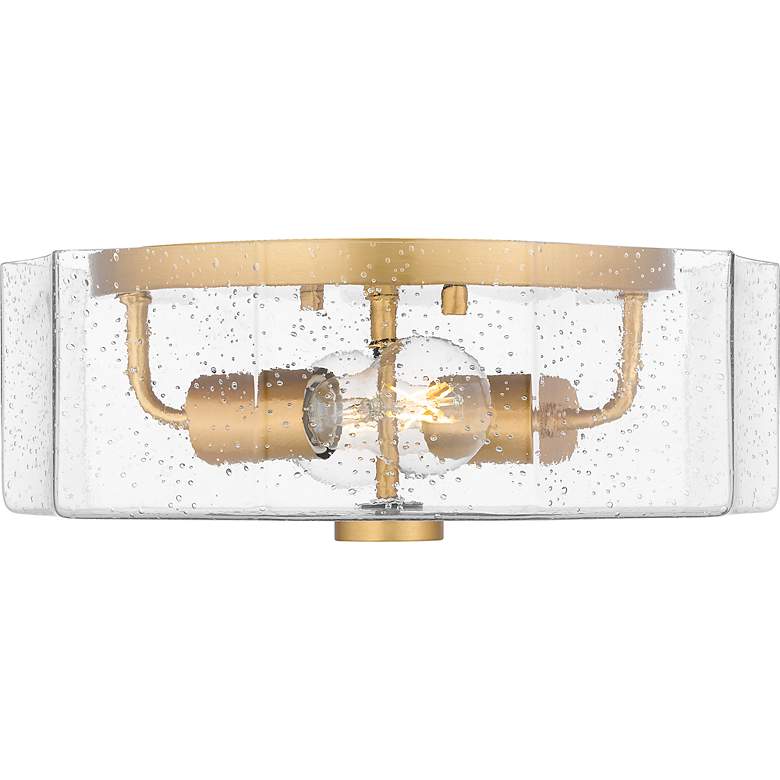 Image 3 Quoizel Kaplan 14" Wide Aged Brass 2-Light Ceiling Light more views